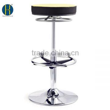 Modern Yellow Fabric & Armless & Pedestal Base Bar Stools Coaster HY1024H