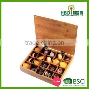 Bamboo chocolate storage box