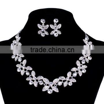 wholesale wedding flower shaped african costume bridal jewelry set