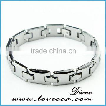 Good price silver tungsten band men wholesale bio power bracelet