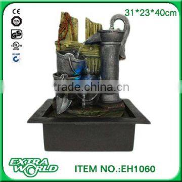faucet style resin fountain with led light