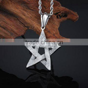 Vintage Jewelry Stainless Steel Fashion Pentagram Pendant photo-2