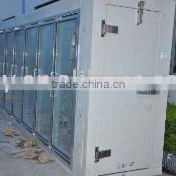 Glass door insulation display cold room for supermarket used