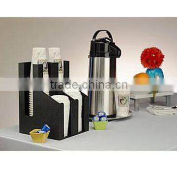 Cup & Lid Organizer, 4 Compartments, Tabletop or Wall Mount
