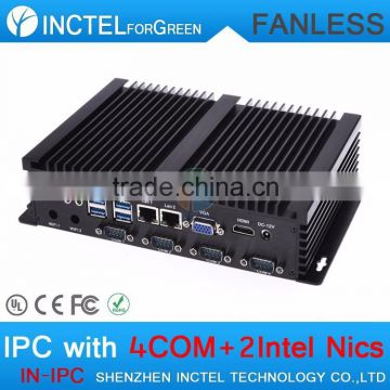 Fanless Car PCs Auto Boot Intel Celeron C1037U 1.8G USB 3.0 Dual Gigabit Lan 4 COM Desktop Computer pc photo-3