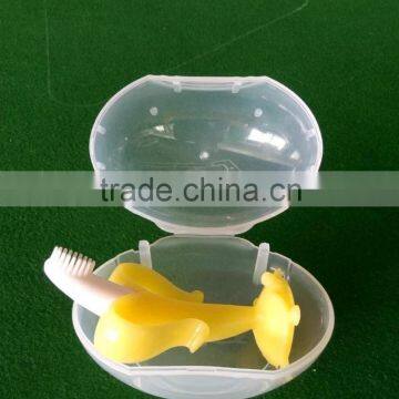 Hot Selling BPA Free Silicone Gel Baby Toothbrush Banana Teether Toys photo-3