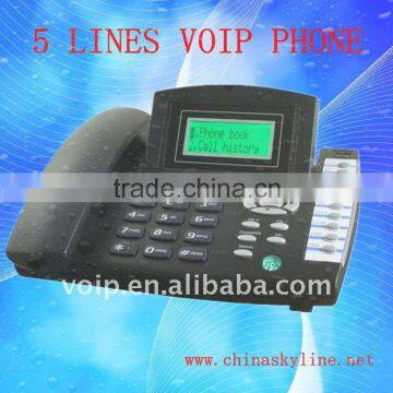 5 lines voip phone for IPPBX/VoIP SIP PHONE