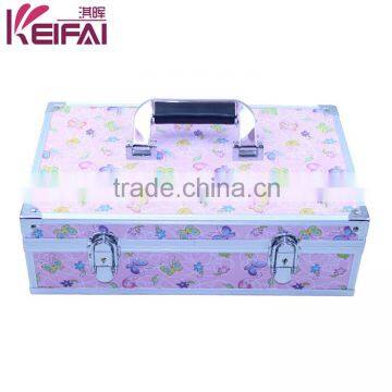 Personalized Lockable Hardshell Pink Makeup Boxes With Compartments photo-6