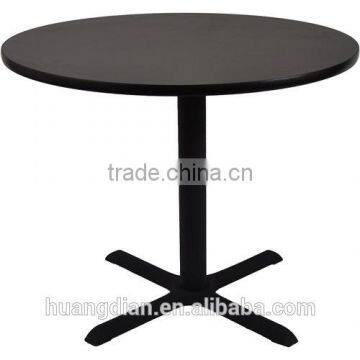 custom made restaurant furniture wooden table top metel base round coffee dining table