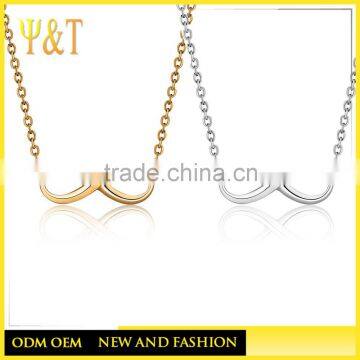 Friendship jewerly diamond for girls anti plating rose charms with clear rhinestone infinity shape gold necklaces(QD-101)