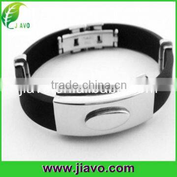 Factory direct sale silicone bracelet with metal clip with healthcare