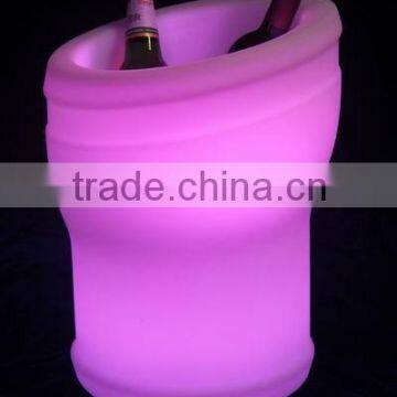 led with light with custom logo printed hot selling Plastic Champagne Bucket