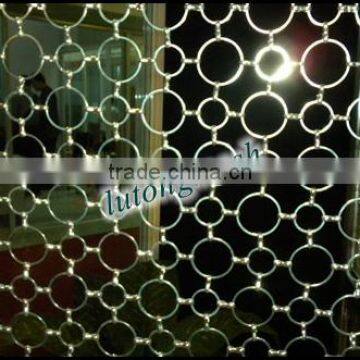 Decorative metal screen mesh for interior room divider