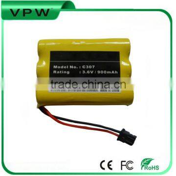 Rechargeable Factory Price AA Ni-cd 3.6V 900mAh Cordless Phone battery