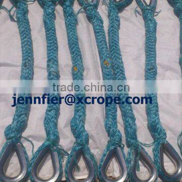 12 Strands Rope Fall Prevention Device Blue/ UHMWPE Rope With Capel 0.9 Meters /blue UHMWPE Safety Rope With Capel