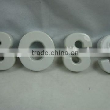 ceramic letter shaped dish home decoration