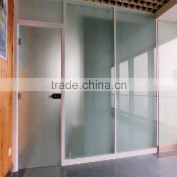 tempered sandblasting glass, frosted glass office partition glass wall