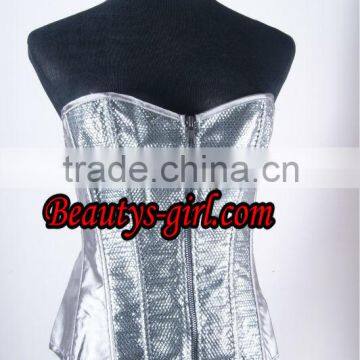 Hot sale Silvery fashionable sexy corset lingerie For Party