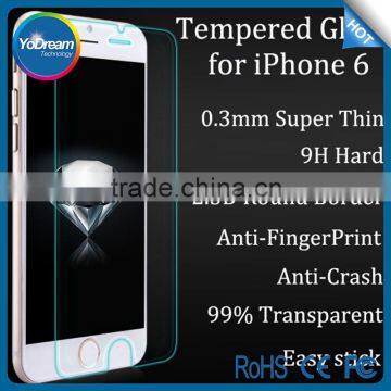 0.3mm Super Thin Tempered Glass for iPhone 6 6S Transparent Screen Protector for iPhone 4 4s 5 5s SE 6 Plus with Clean Tools