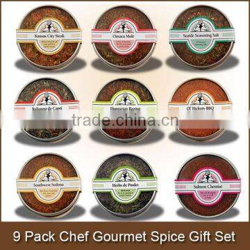 9 Pack Chef Gourmet Spice Gift Set