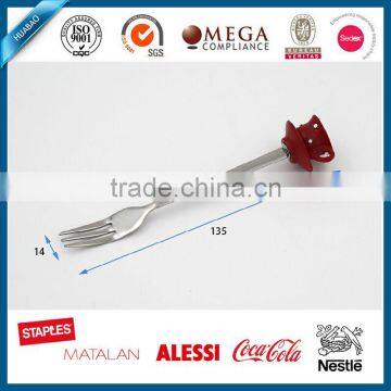 Portable Stainless Steel Flatware With Cute Polyresin Handle, 4pcs Polyresin Cutlery, High Quality Polyresin Handle