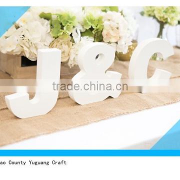 White decorative wooden letters wholesale for wedding decor