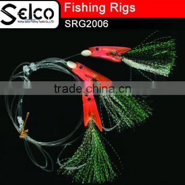 lure fishing popular sabiki rig with rainbow tinsel