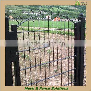 Beauty Black PVC Coated Decorative Welded Arch Fencing Gate For Garden(arco fence)