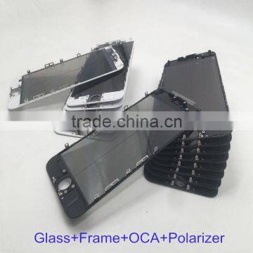 Glass With Frame With Oca With Polarizer Assembly for Iphone 6s 6sp for Refurbish Lcd Repair Parts for Iphone photo-4
