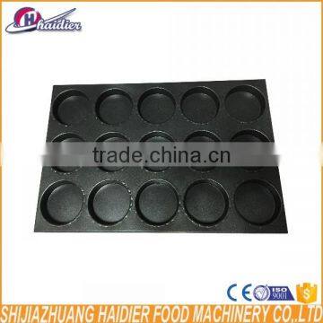 High quality non-stick teflon hamburger aluminum bakery trays 15 grooves loaf bread baking tray