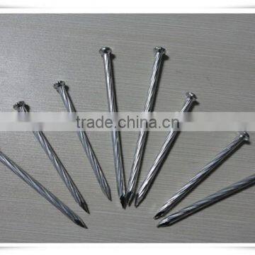 Zinc coated concrete steel nail factory size & price