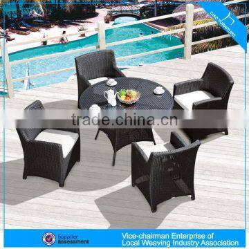 High quality outdoor furniture hotel wicker rattan dining table and chair(8014T)