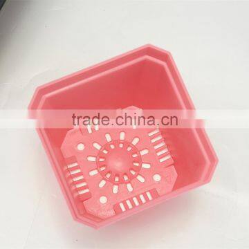 Thicken Colorful Square Plastic Plant Pot for Decoration of Home Office Desk Garden Flower Shop
