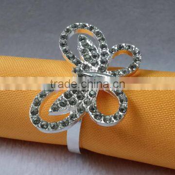 jewelled metal alloy butterfly napkin ring