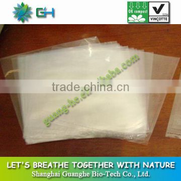 Clear biodegradable plastic carrier bags,transparent polylactic acid packaging bag