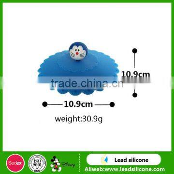 Food Grade Silicone Rubber Coffee Cup Lid, Custom Cartoon Silicone Cup Cover photo-4