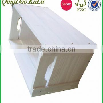 factory price top quality unfinished wooden box for vegetable and fruit,wooden fruit box