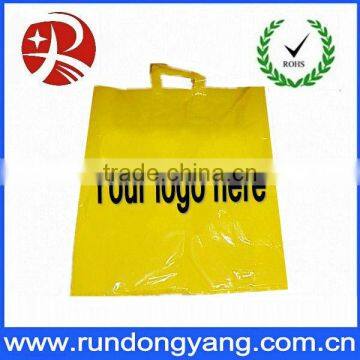 Large Yellow Plastic Handle Bag With Customer Logo