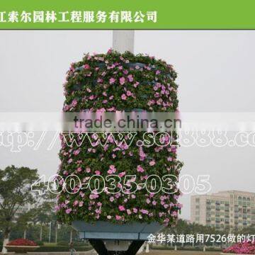 2015 New Products Self-watering Garden Planter for Lamp Post Decoration