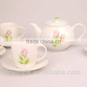 Ceramic Tea Set, Porcelain Coffee Set With Decal photo-2