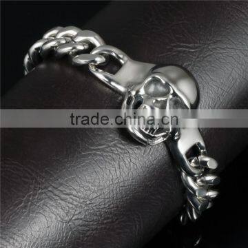 Casting Stainless Steel Accessories Man Steel Skull Bracelet photo-2