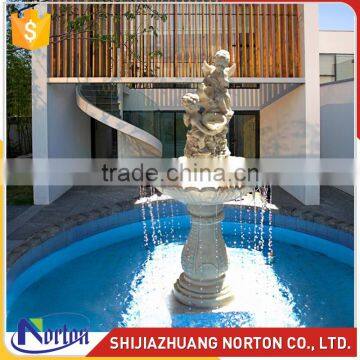 Europen water angel marble fountain for decoration NTMF-003LI