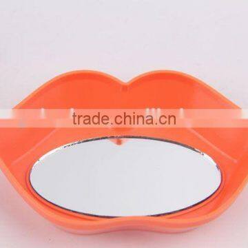 Lip Shaped Plastic Massage Comb With Mirror/hair Brush photo-3