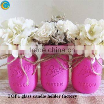 glass flower candle holder Perfectly Plain Glass mason jar