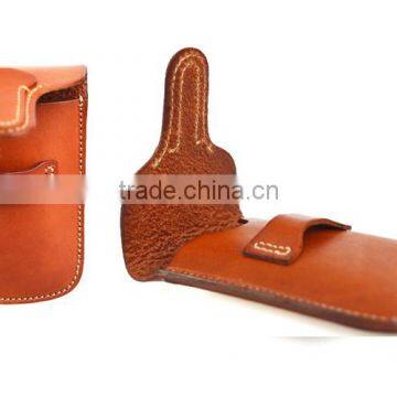 Handmade Band Card Holder Genuine Leather for Travel Retractable Badge