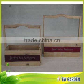 Wooden Decoration Basket, Gardeing Colorful Wood Easter Basket photo-2