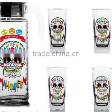 Christams Halloween 1000ml High Quality Glass Juice Jug Set photo-2