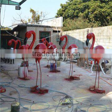 Garden Decoration Animals Resin Crafts Fiberglass Flamingo Statue photo-4