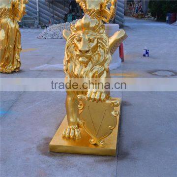 Outdoor Garden Decoration Resin Craft Fiberglass Lion Statue photo-5