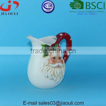 Christmas Decoration Ceramic Milk Cup, Santa Claus Flower Vase photo-5